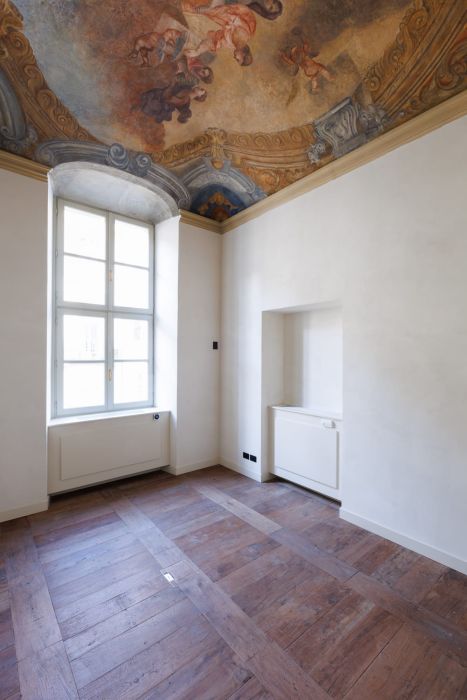 La Sala del Rinascimento del Piano Nobile all'interno di Palazzo Saluzzo Paesana