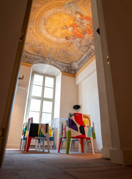 Scorcio Sala della Conciliazione Piano Nobile Palazzo Saluzzo Paesana