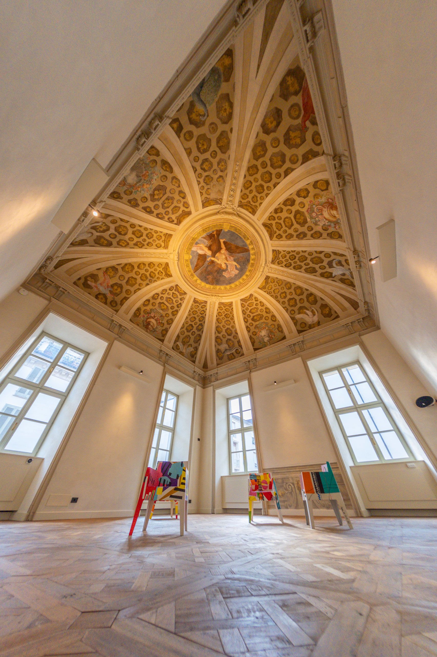Il salone del Paradiso e la cupola affrescata 