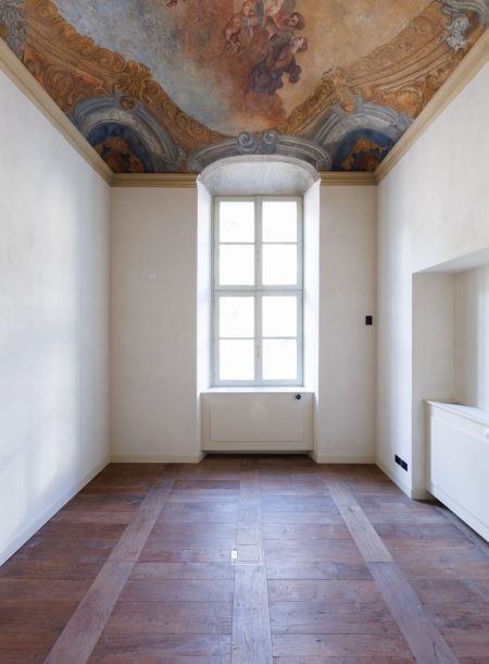 Ingresso della Sala del Rinascimento del Piano Nobile all'interno di Palazzo Saluzzo Paesana