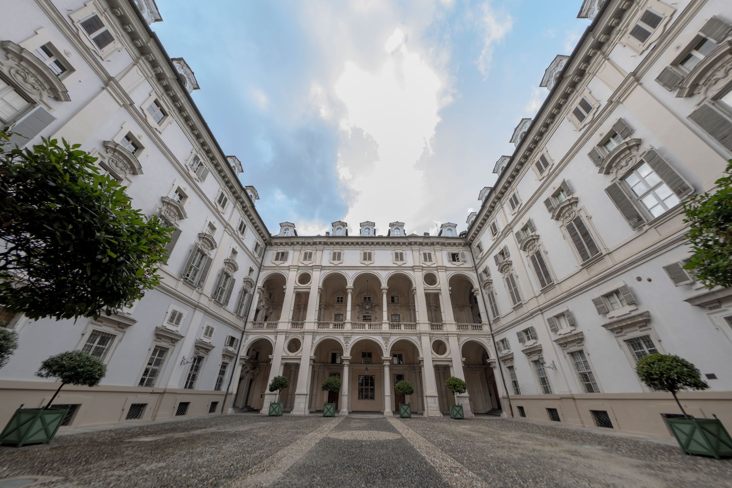 Cortile d'onore di Palazzo Saluzzo Paesana