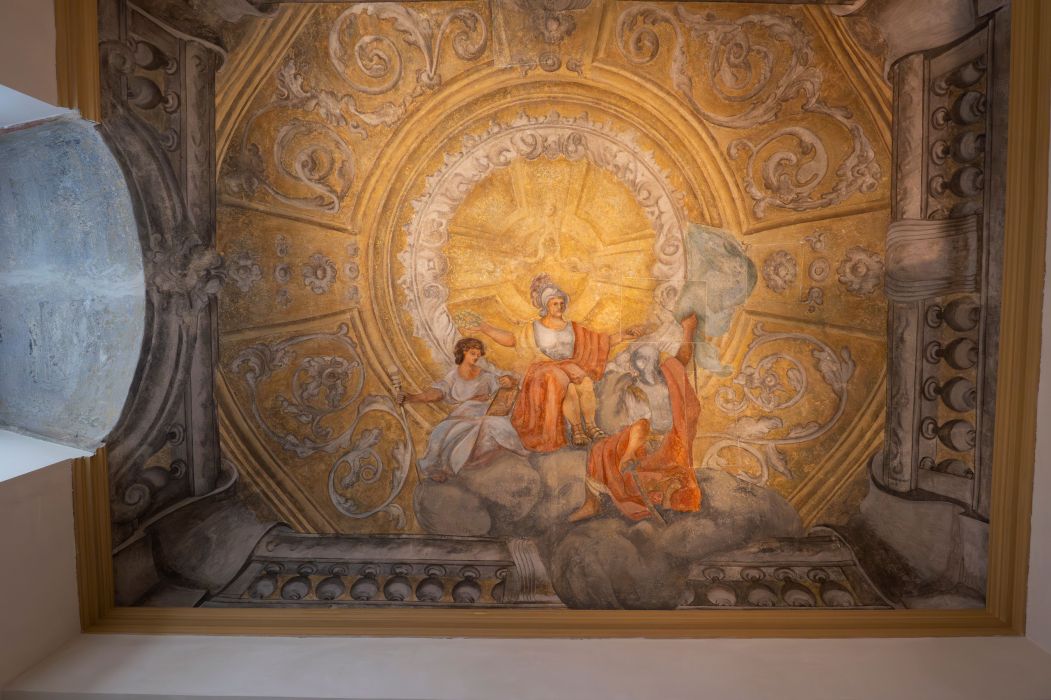 Affresco soffitto Sala della Conciliazione Piano Nobile Palazzo Saluzzo Paesana