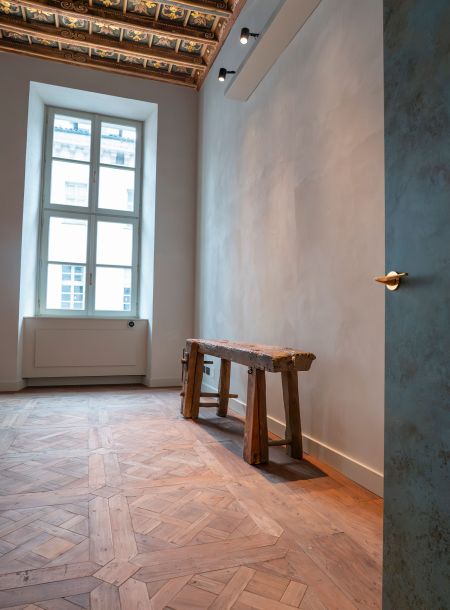 Scorcio Sala dal Soffitto d'Oro Piano Nobile Palazzo Saluzzo Paesana