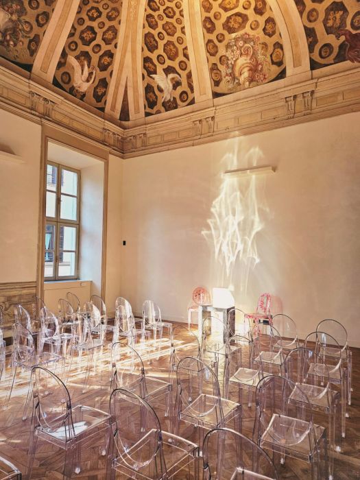 Location per eventi provati nel Salone del Paradiso al Piano Nobile di Palazzo Saluzzo Paesana